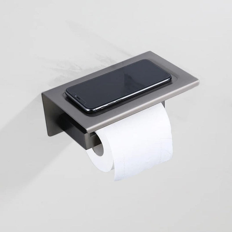 Kit Acessórios Para Banheiro 5 Peças Inox Grafite Escovado