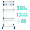 MaxDry Tower™ – Varal Dobrável 3 Andares