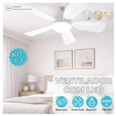 Ventilador de Teto PRO - Super LED Lâmpada E27 Controle Remoto Luminária [Produto Original loja Mavo]