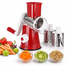 GraterMax Pro™ – Ralador Multifuncional 3 em 1 com Lâminas de Aço Inox e Sistema de Manivela