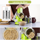 GraterMax Pro™ – Ralador Multifuncional 3 em 1 com Lâminas de Aço Inox e Sistema de Manivela