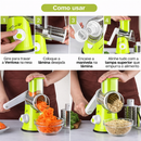 GraterMax Pro™ – Ralador Multifuncional 3 em 1 com Lâminas de Aço Inox e Sistema de Manivela