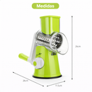 GraterMax Pro™ – Ralador Multifuncional 3 em 1 com Lâminas de Aço Inox e Sistema de Manivela