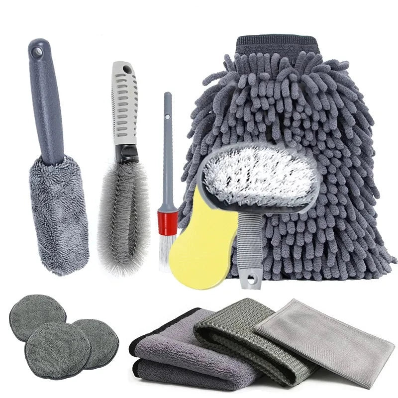 Conjunto de Ferramentas de Limpeza Automotiva - 6 ou 12 peças