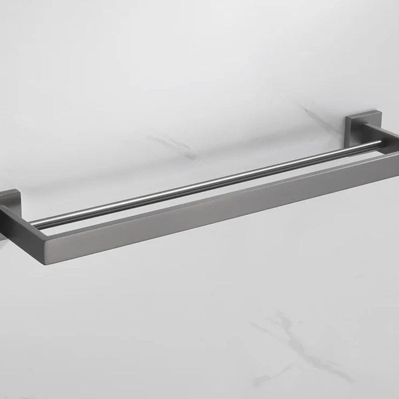 Kit Acessórios Para Banheiro 5 Peças Inox Grafite Escovado